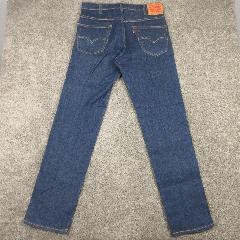 Levis Jeans Mens 33x34 Blue Western Fit Strong Rigid Raw Denim Workwear Pants